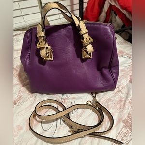 Michael Kors purple handbag. Never carried.